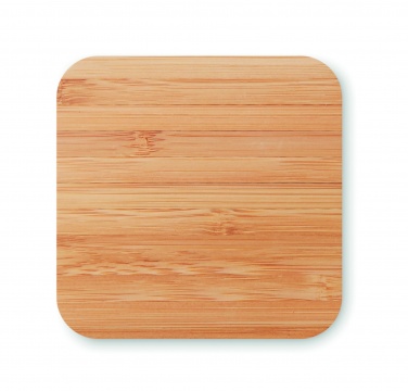 Logo trade promotional gifts picture of: Bamboo wireless charge pad 5W