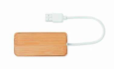 Logotrade promotional item image of: Bamboo USB 3 ports hub