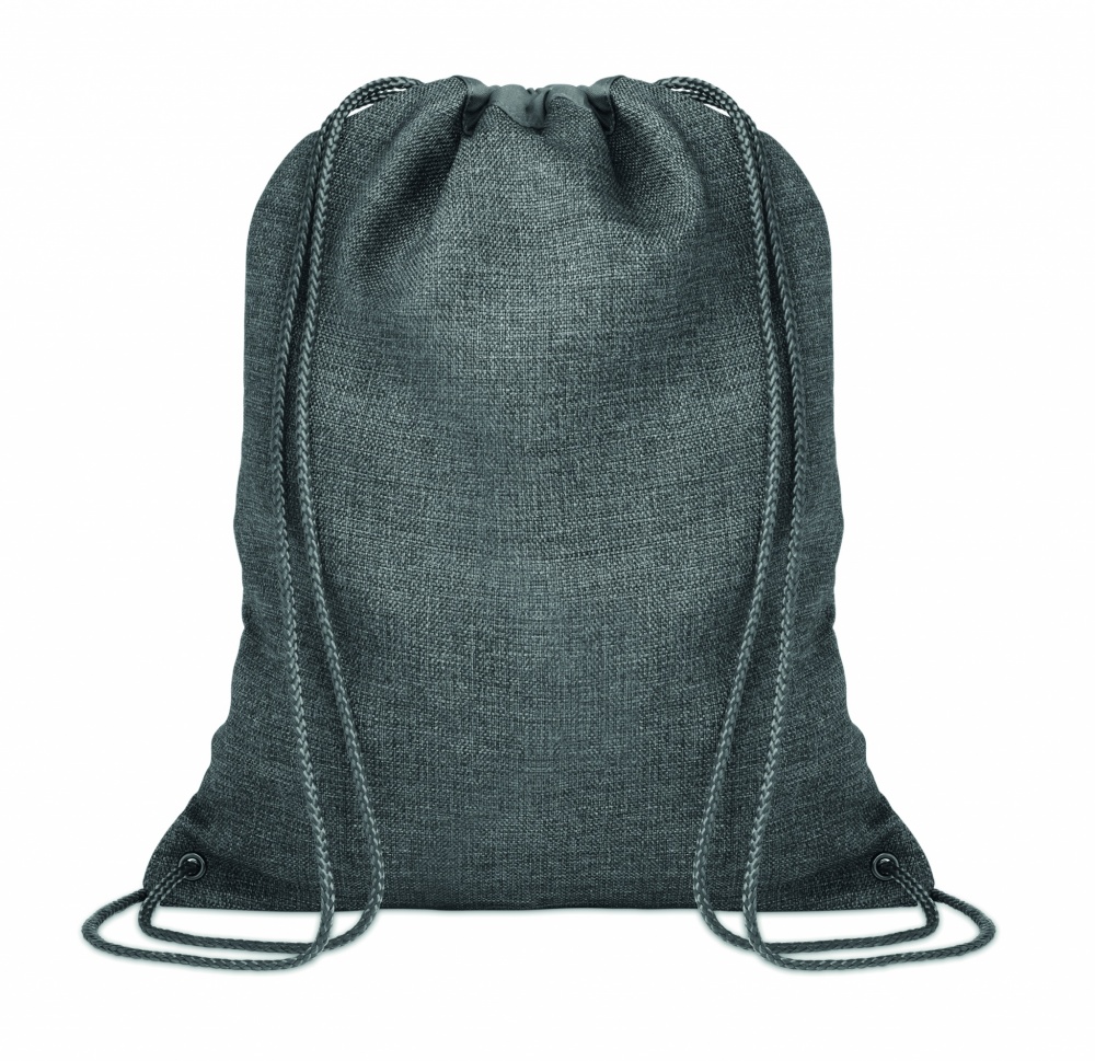 Logo trade corporate gift photo of: 1200D heathered drawstring bag