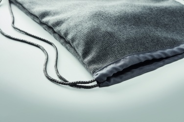 Logo trade promotional giveaway photo of: 1200D heathered drawstring bag