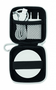 Logo trade promotional giveaways image of: Wireless charger travel set