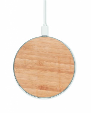 Logotrade promotional gift picture of: Bamboo wireless charger 10W DESPAD