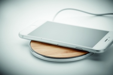 Logo trade promotional product photo of: Bamboo wireless charger 10W DESPAD