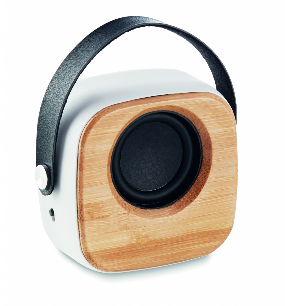 Logo trade promotional items picture of: Speaker 3W with bamboo front side