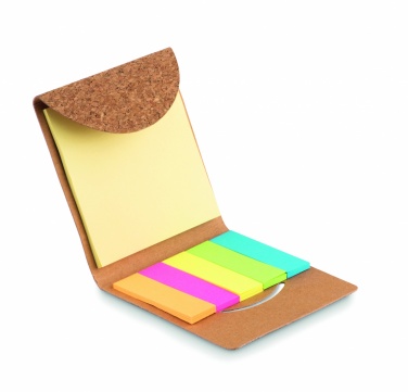 Logo trade promotional products picture of: Cork sticky note memo pad