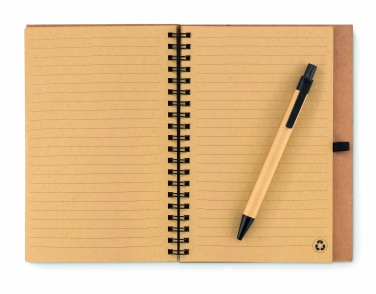Logo trade corporate gift photo of: Cork notebook with pen
