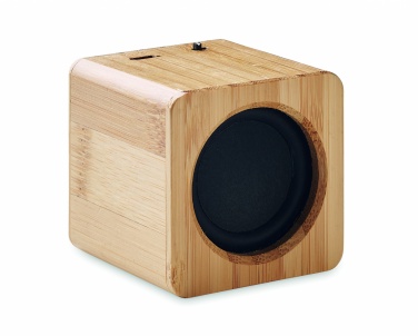 Logotrade promotional products photo of: Bamboo wireless speaker