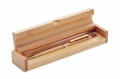 Bamboo twist-action ballpoint pen in a box, Wood
