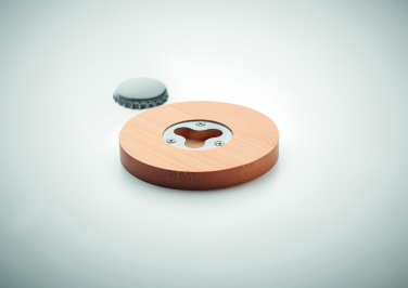 Logo trade promotional items image of: Bamboo bottle opener/ coaster DAKAI