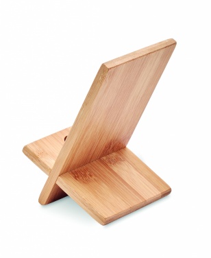 Logotrade promotional item image of: Bamboo phone stand/ holder WHIPPY