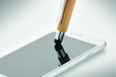 Logotrade promotional gift picture of: Bamboo ballpoint pen with blue ink