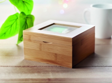 Logo trade promotional product photo of: Bamboo tea box