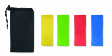 Logo trade promotional gifts image of: Set of 4 TPE fitness bands