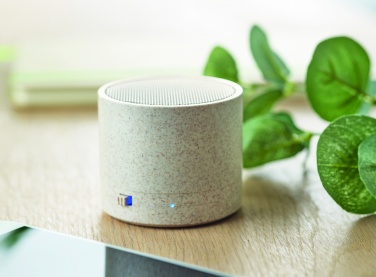 Logo trade advertising product photo of: 3W speaker in wheat straw/ABS