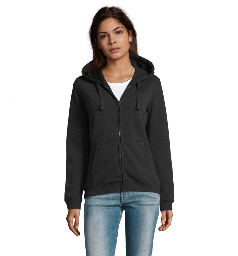 Logo trade promotional products picture of: SPIKE WOMEN ZIP HOOD SWEAT