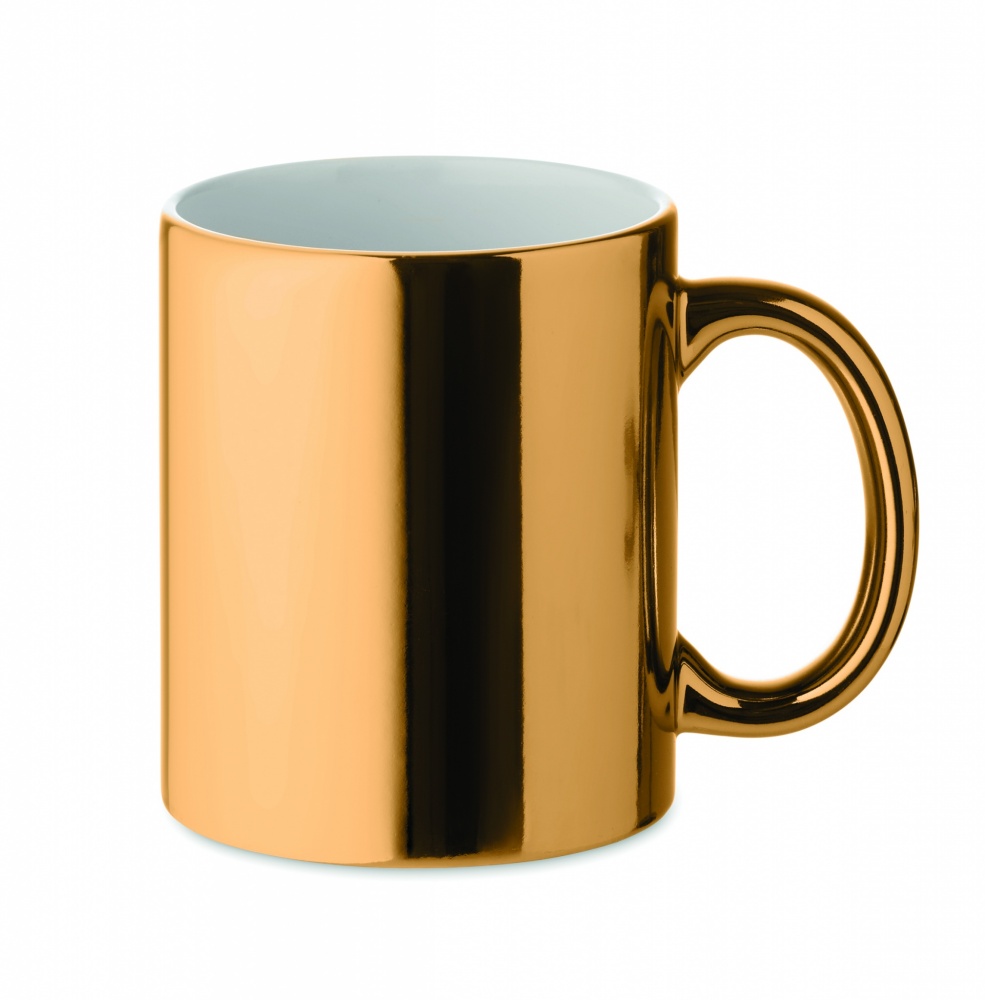 Logo trade corporate gifts picture of: Ceramic mug metallic 300 ml
