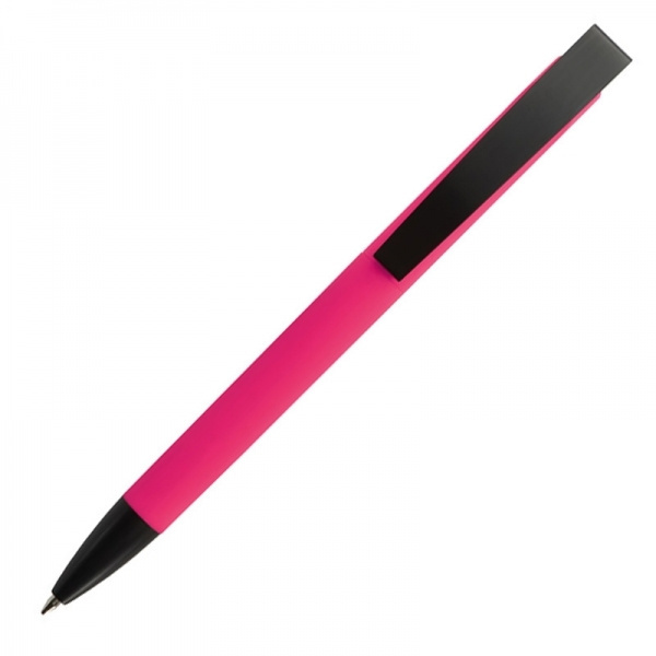 Logo trade promotional merchandise picture of: Metal ballpen soft touch BRESCIA