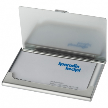 Logo trade promotional gifts image of: Metal business card holder CORNWALL
