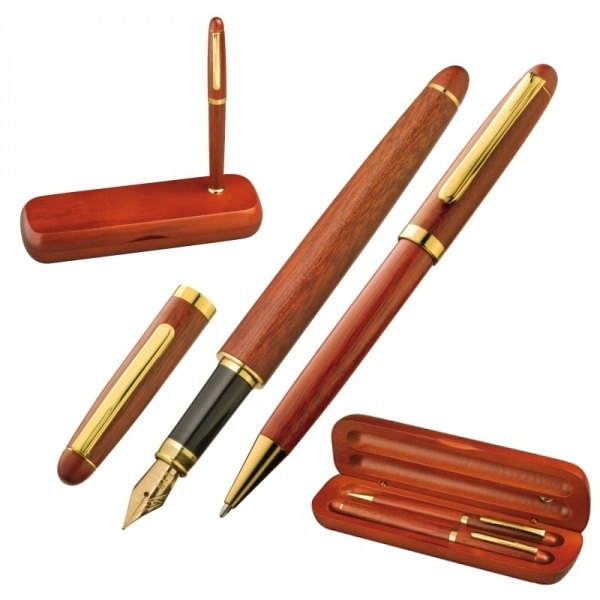 Logo trade promotional product photo of: Rosewood writing set OXFORD