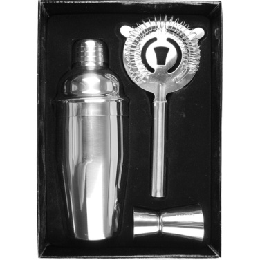 Logo trade promotional items image of: Metal cocktail set, 3-piece MESSINA