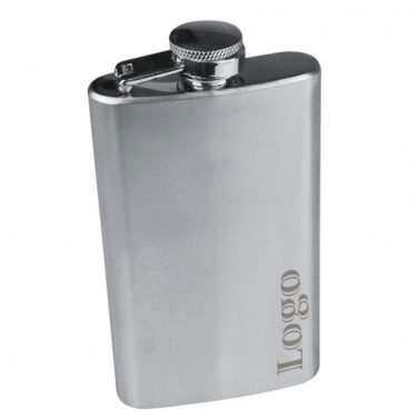 Logo trade promotional gift photo of: Stainless steel hip flask FRESNO 104 ml