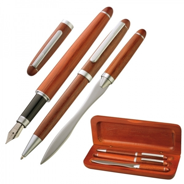 Logo trade promotional merchandise picture of: Rosewood writing set BANGKOK