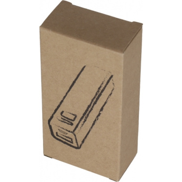 Logo trade promotional giveaway photo of: Metal power bank PORT HOPE 2200mAh