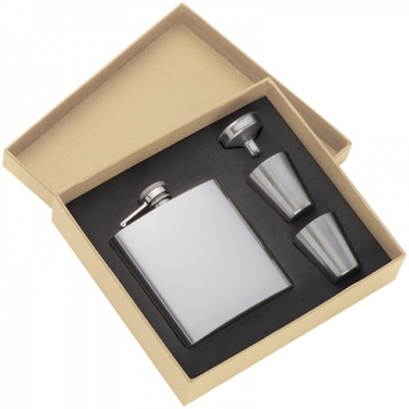 Logotrade advertising product picture of: Hip flask with 2 shot glasses SANDVIKEN 170 ml