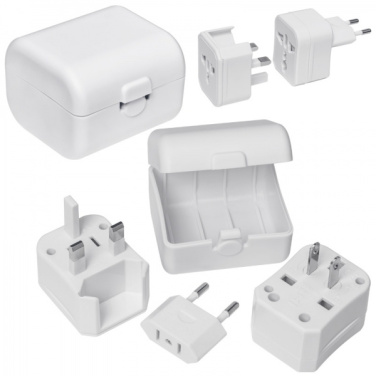 Logo trade promotional merchandise photo of: Travel adapter PERU