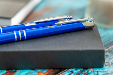 Logo trade promotional items image of: Metal writing set CLAREMONT