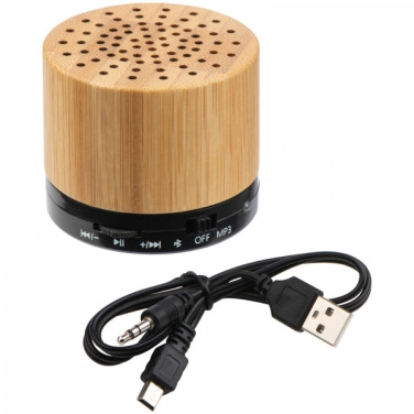 Logo trade business gift photo of: Bamboo bluetooth speaker FLEEDWOOD