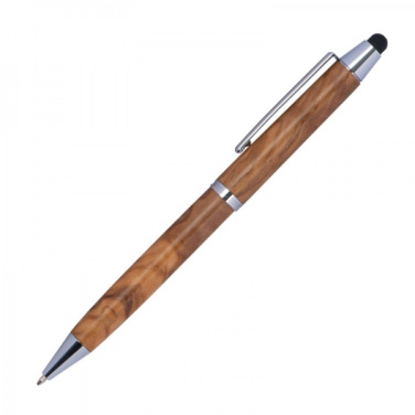 Logotrade promotional item picture of: Wooden ballpen with touch function ERFURT