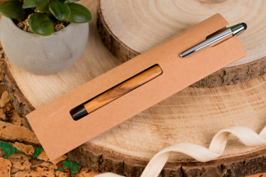 Logo trade promotional merchandise image of: Wooden ballpen with touch function ERFURT