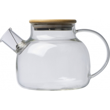 Logotrade promotional merchandise picture of: Glass jug with bamboo lid FRANKFURT 1000ml