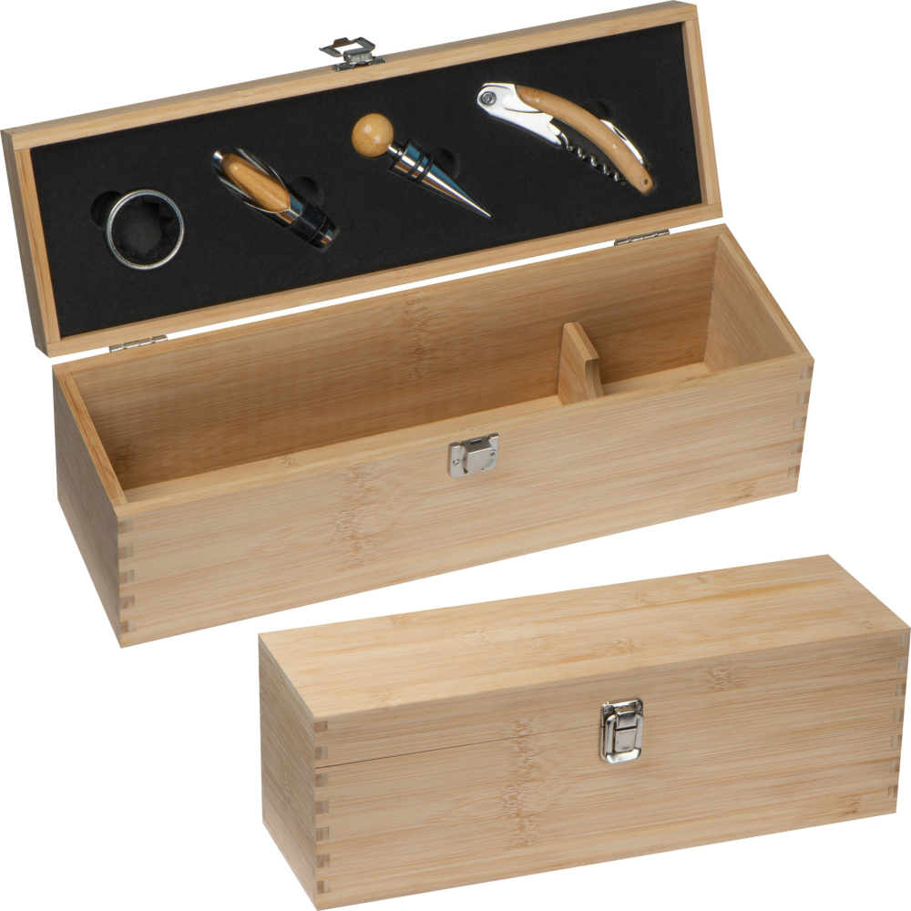 Logotrade promotional giveaway picture of: Wooden wine box SAINT-ETIENNE