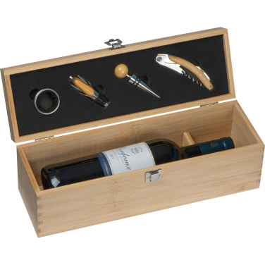 Logotrade promotional merchandise image of: Wooden wine box SAINT-ETIENNE