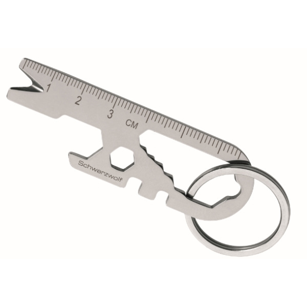 Logo trade promotional merchandise photo of: Multifunctional keychain ATACAMA Schwarzwolf