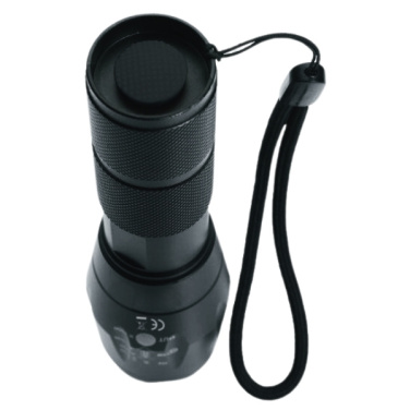 Logo trade business gift photo of: Flashlight ANTELAO Schwarzwolf