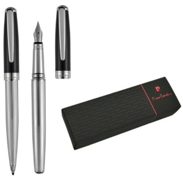 Logotrade advertising products photo of: Writing set ballpoint pen & fountain pen CHRISTOPHE Pierre Cardin