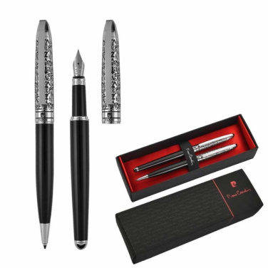 Logo trade promotional gifts image of: Writing set ballpoint pen & fountain pen JACQUES Pierre Cardin