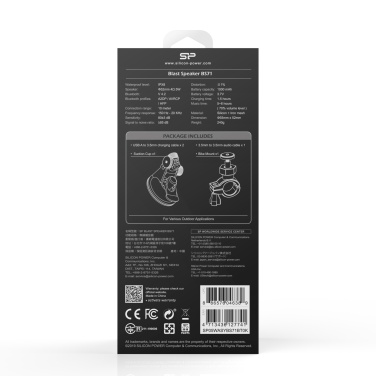 Logo trade advertising products picture of: BLUETOOTH SPEAKER BS71 SILICON POWER