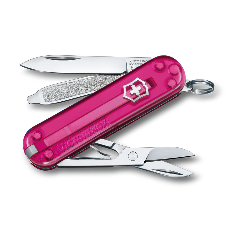 Logo trade promotional item photo of: Pocket knife Classic SD transparent Victorinox