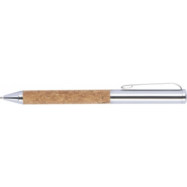 Logotrade promotional products photo of: Twist-ballpen metal and cork LILLEHAMMER