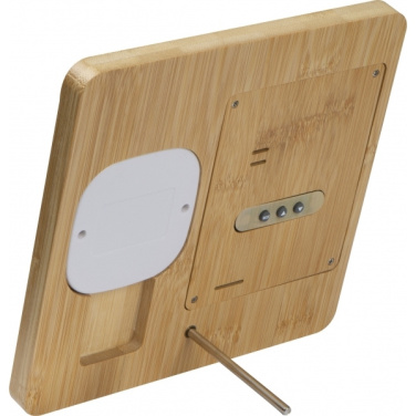 Logo trade promotional products picture of: Bamboo weather station GRANADA