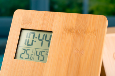 Logotrade promotional gift image of: Bamboo weather station GRANADA