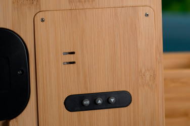 Logo trade promotional giveaways image of: Bamboo weather station GRANADA