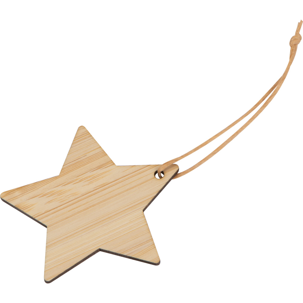 Logotrade promotional item picture of: Bamboo star pendant FOGGIA
