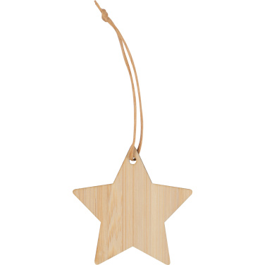 Logotrade promotional merchandise picture of: Bamboo star pendant FOGGIA