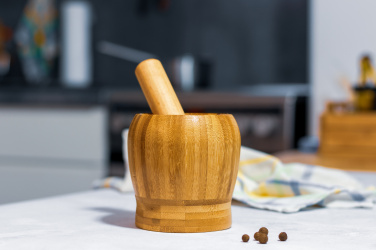 Logo trade business gift photo of: Wooden mortar SALVADOR