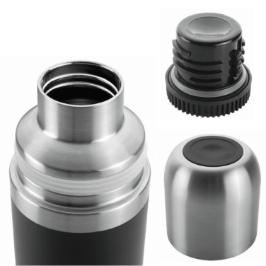 Logotrade promotional giveaway image of: Vacuum bottle DINARA Schwarzwolf